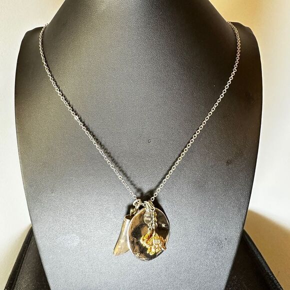 STILL WITH TAG! J.Jill 30" silver toned necklace with charms as pendants! - Picture 6 of 14